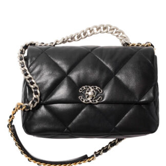 Chanel 19 Large Handbag AS1161 Black