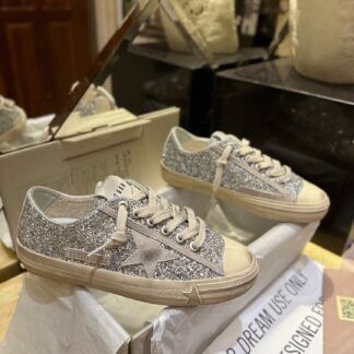 GGDB Vstar-2 Silver Glitter Dirty Sneakers For Women