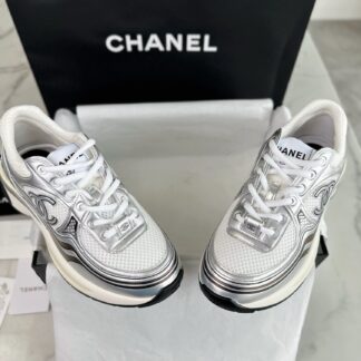 Chanel 24C Silver Sneakers For Women