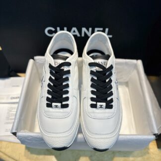 Chanel 25P White Thin-Sole Panda Sneakers For Women