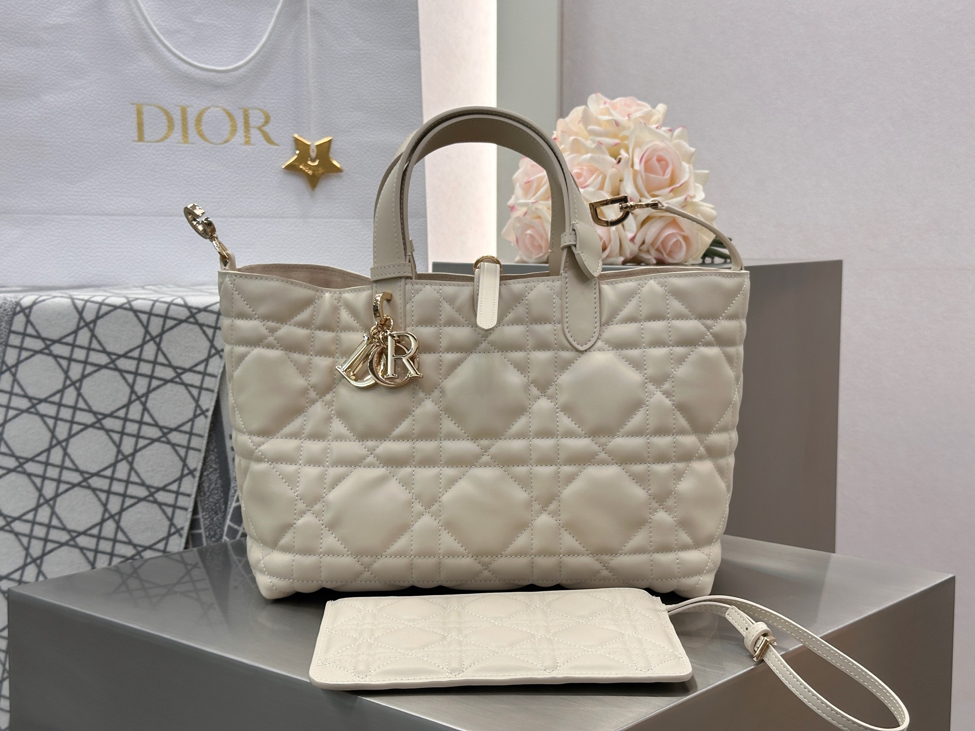 Dior Toujours Bag Medium Beige - Image 5