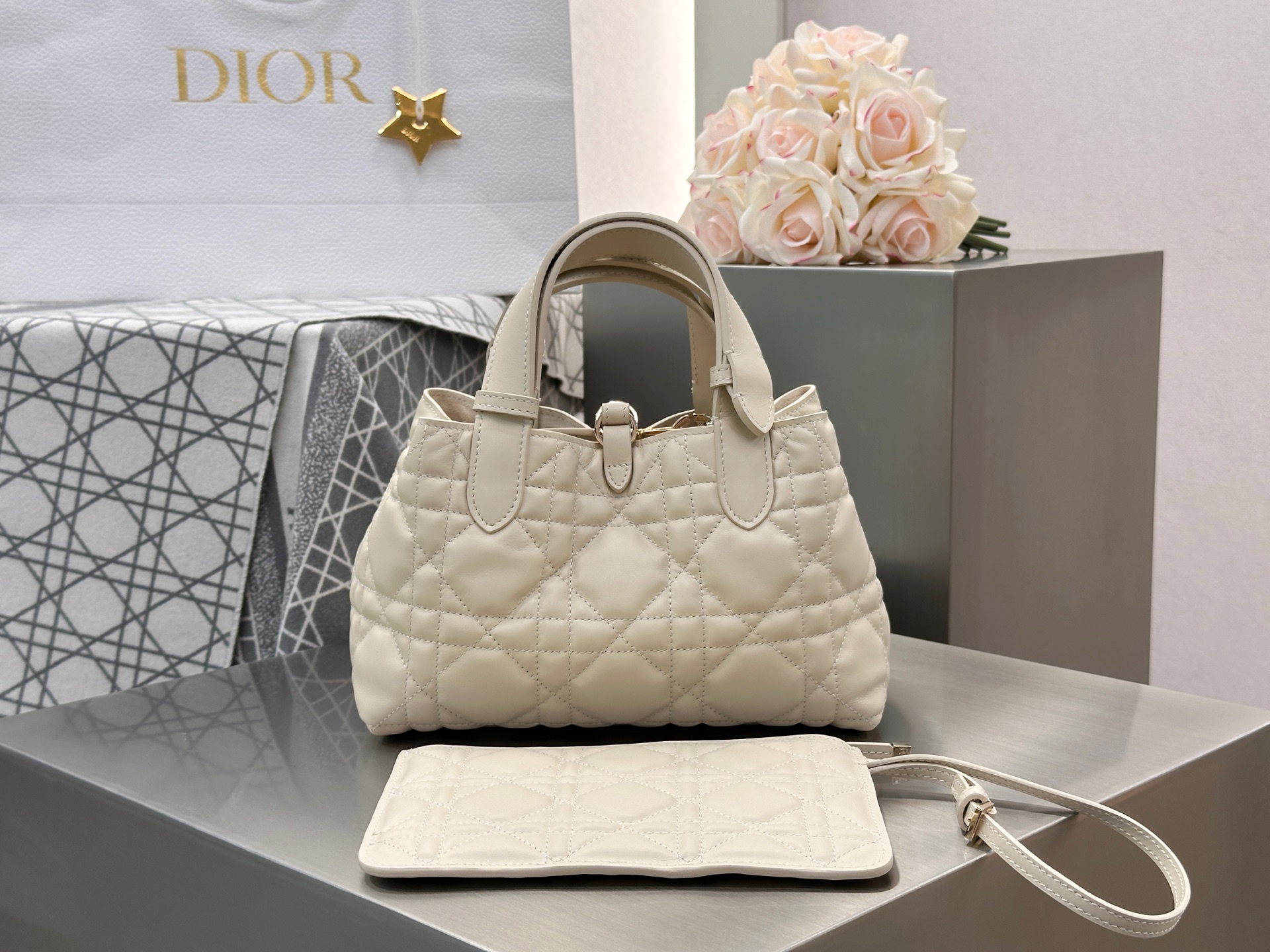Dior Toujours Bag Small Beige - Image 4