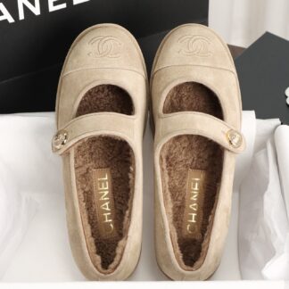 Chanel Teddy Fluffy Mary Jane For Women