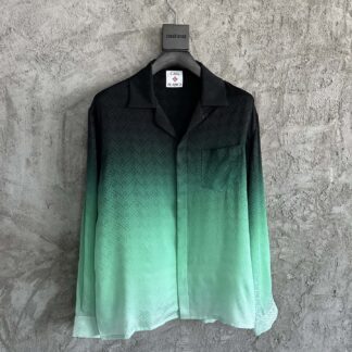 Casablanca 25SS Gradient Jacquard Silk Long Sleeve Shirt For Men