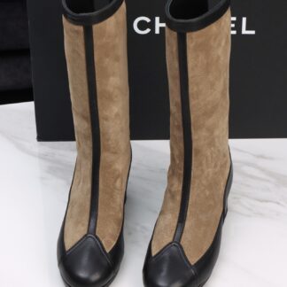 Chanel 25A Khaki Knight Tall Boots For Women