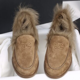 Chanel 25N Ski Series Fluffy Loafers For Women