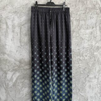 Replica CASA BLANCA 2026SS Cross-Pattern Silk Trousers
