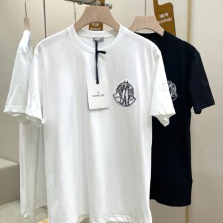 Replica Moncler Logo Embroidered T-Shirt