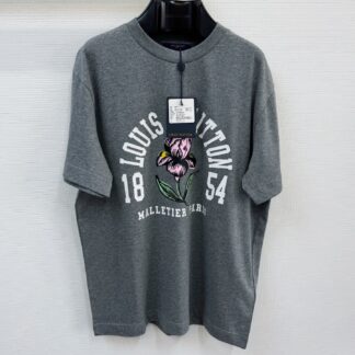 Louis Vuitton Iris Flower Round Neck T-Shirt