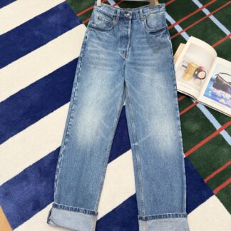 Replica Prada Wide-leg denim jeans For Women