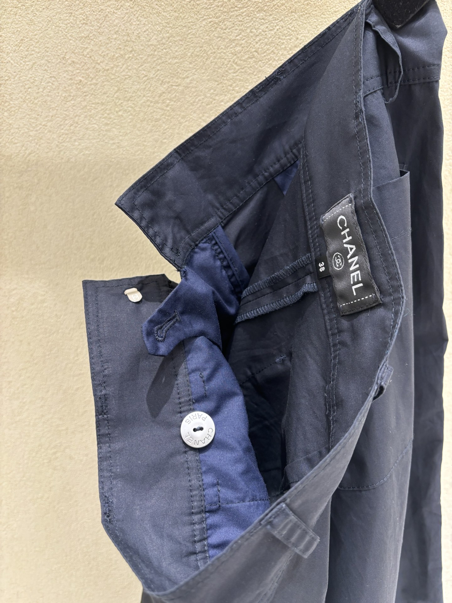 Chanel 26P New Navy Blue Workwear Cargo Trousers - Image 6