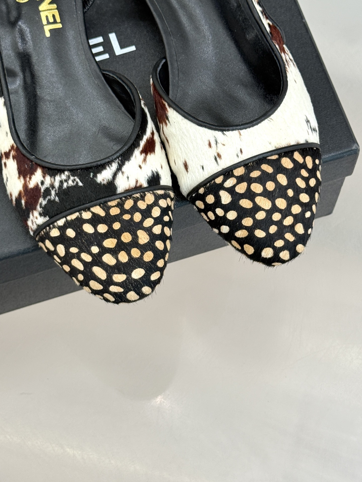 Replica Chanel Leopard Pony Hair Sandals Style 2 For Women - Image 7