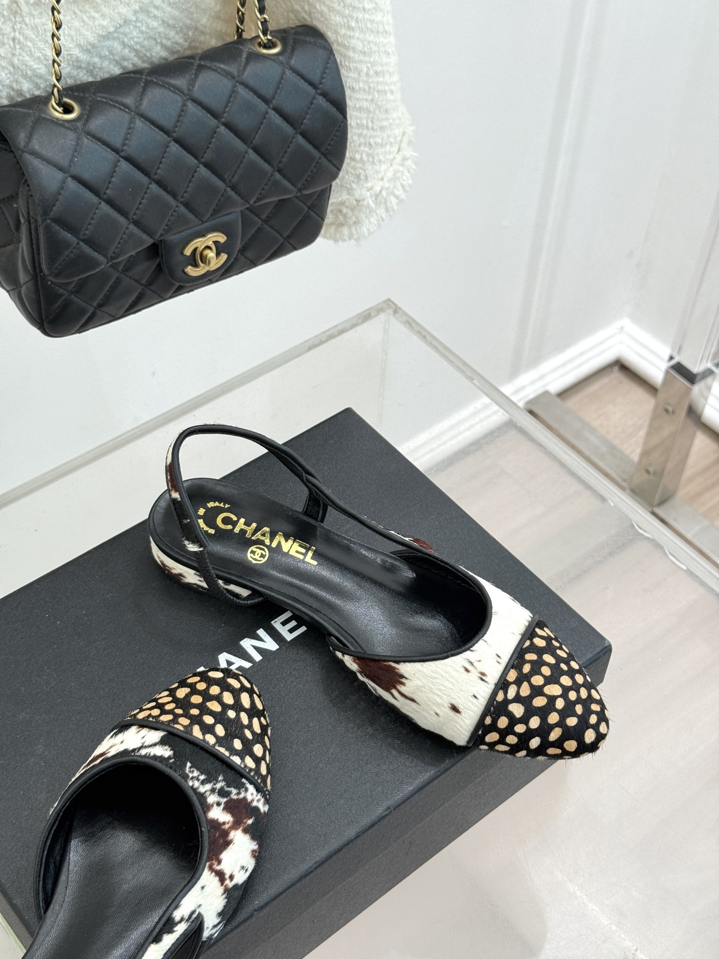 Replica Chanel Leopard Pony Hair Sandals Style 2 For Women - Image 5