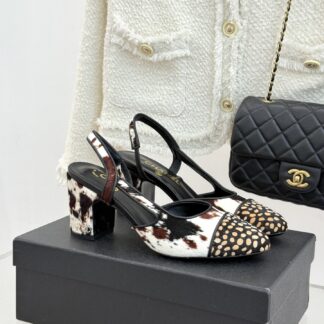 Replica Chanel Leopard Pony Hair Sandals Style 1 For Women