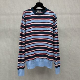 Replica DR Striped Letter Knit Sweater For Men