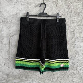 Casablanca 26SS Knitted White Striped Sweater Shorts For Men