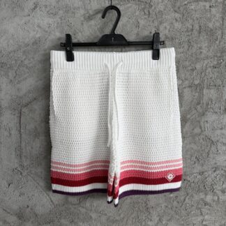 Casablanca 26SS Knitted Pink Striped Sweater Shorts For Men