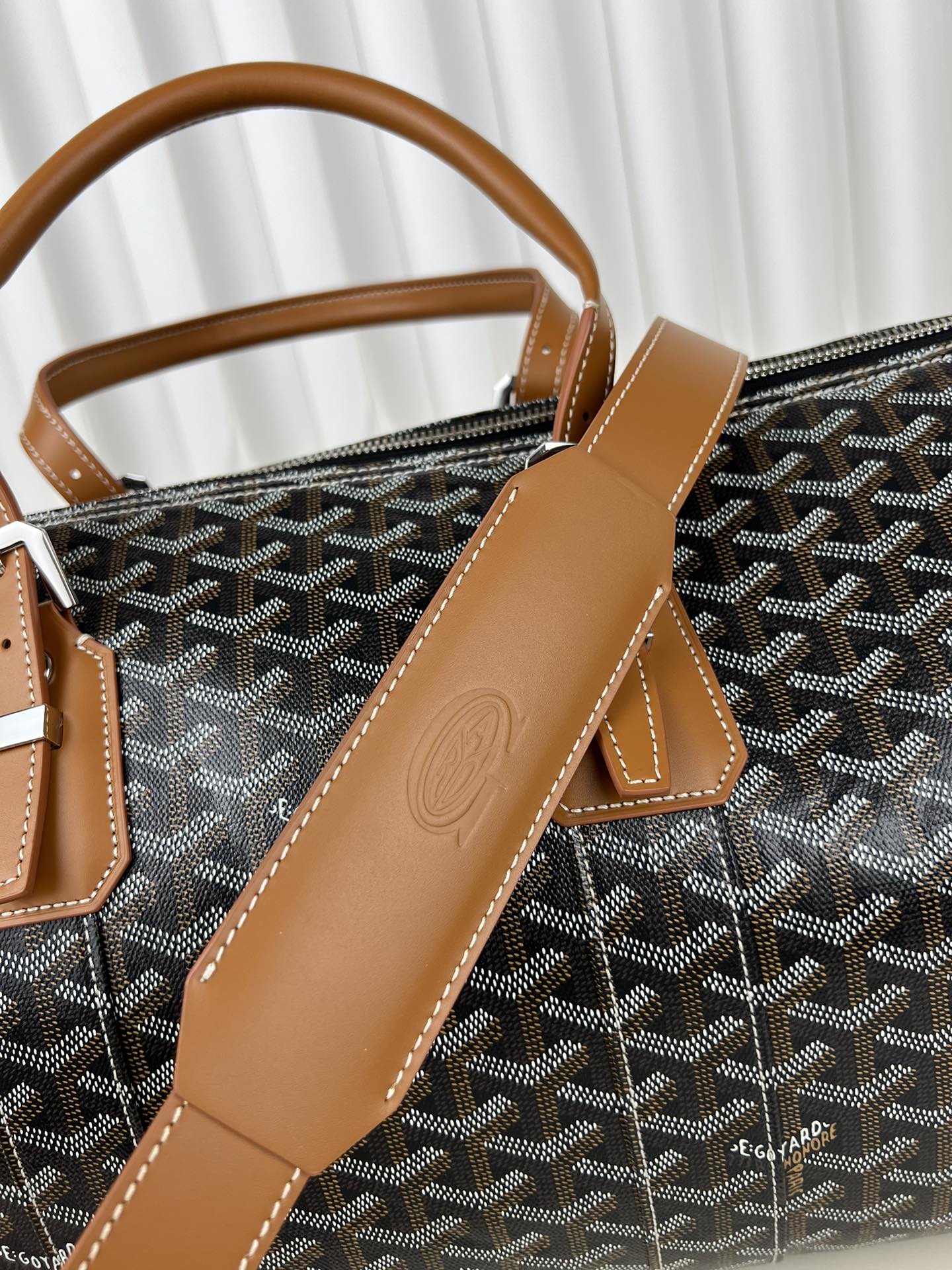 Replica Goyard Boston 45 bag Black & Tan - Image 12