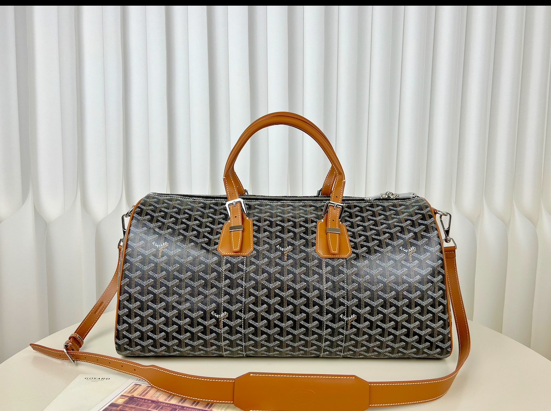 Replica Goyard Boston 45 bag Black & Tan - Image 6