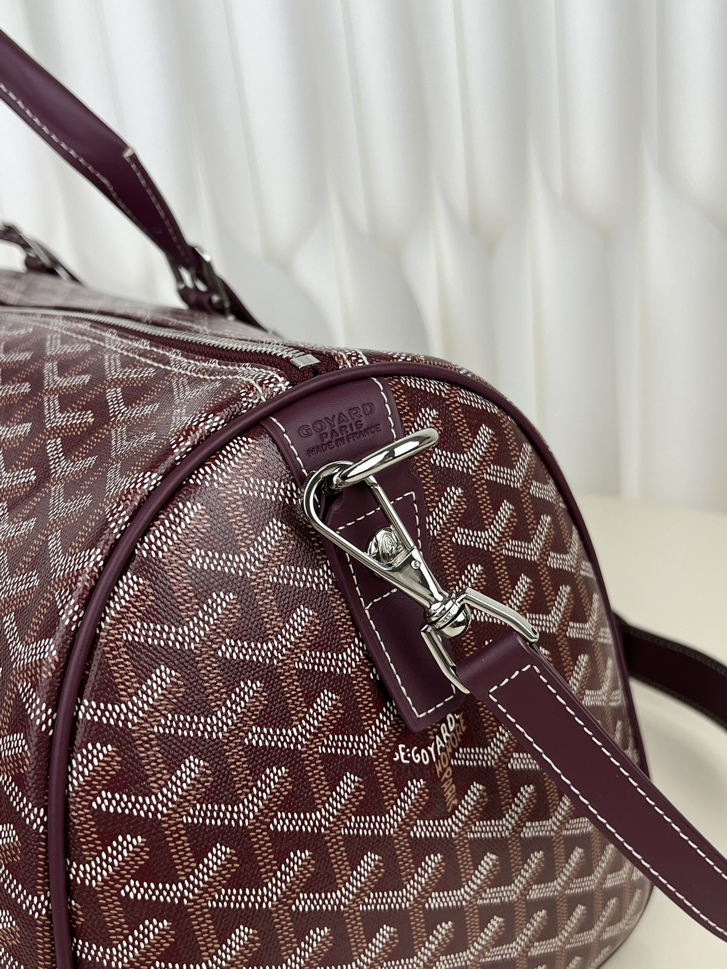 Replica Goyard Boston 45 bag Burgundy - Image 12
