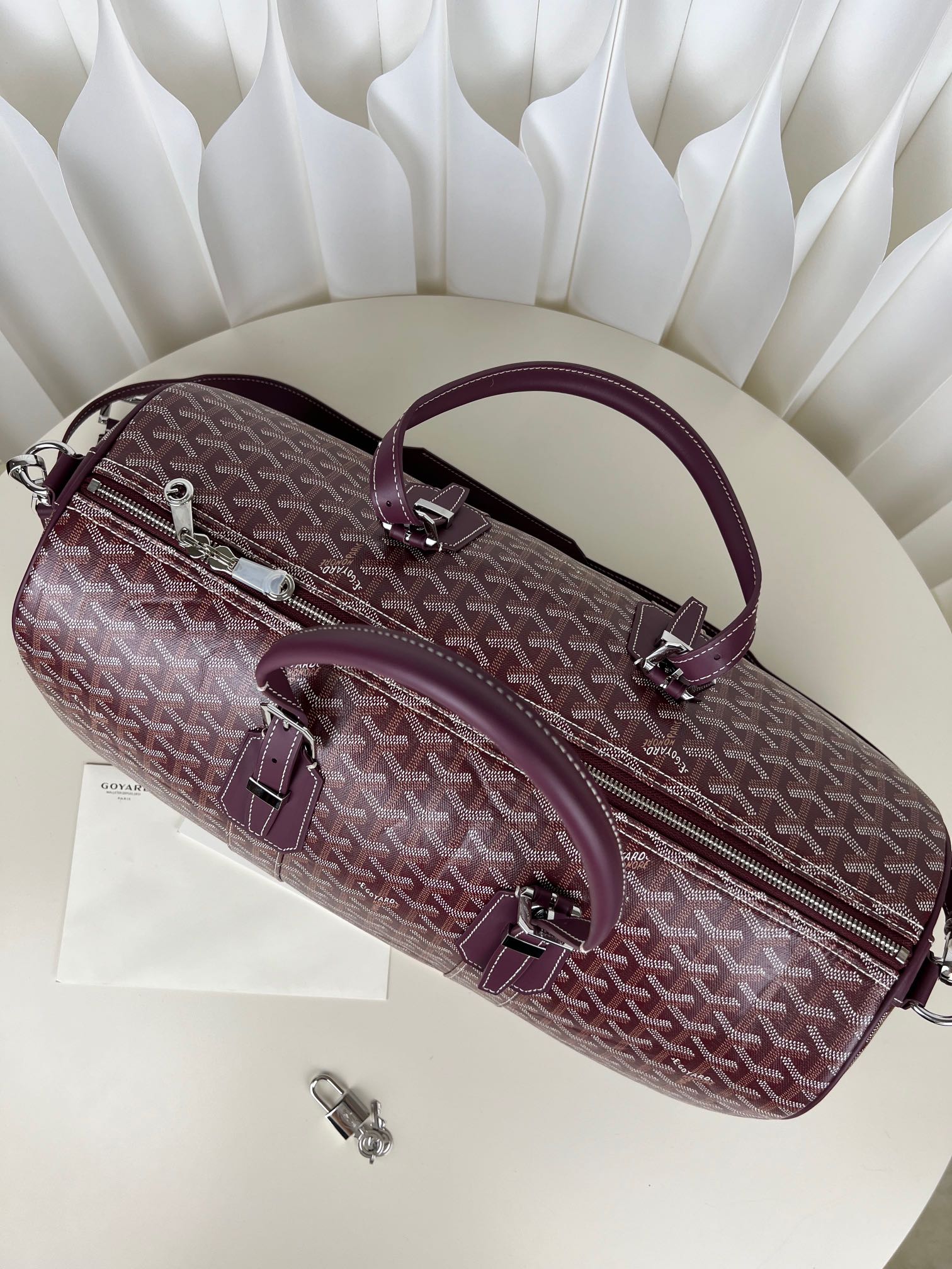 Replica Goyard Boston 45 bag Burgundy - Image 16