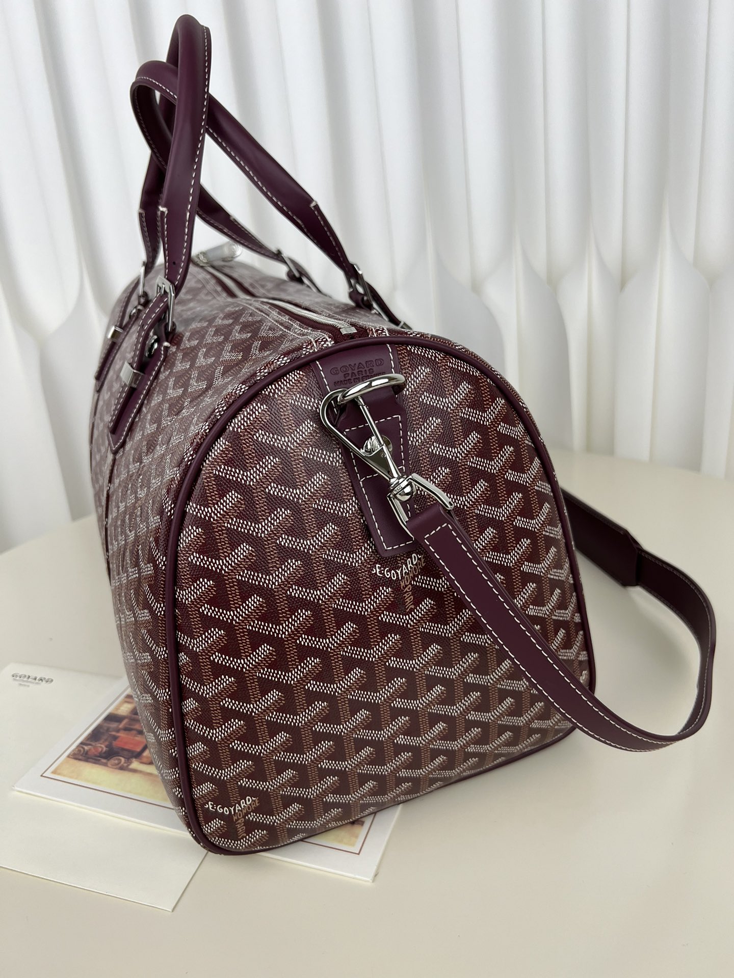 Replica Goyard Boston 45 bag Burgundy - Image 11