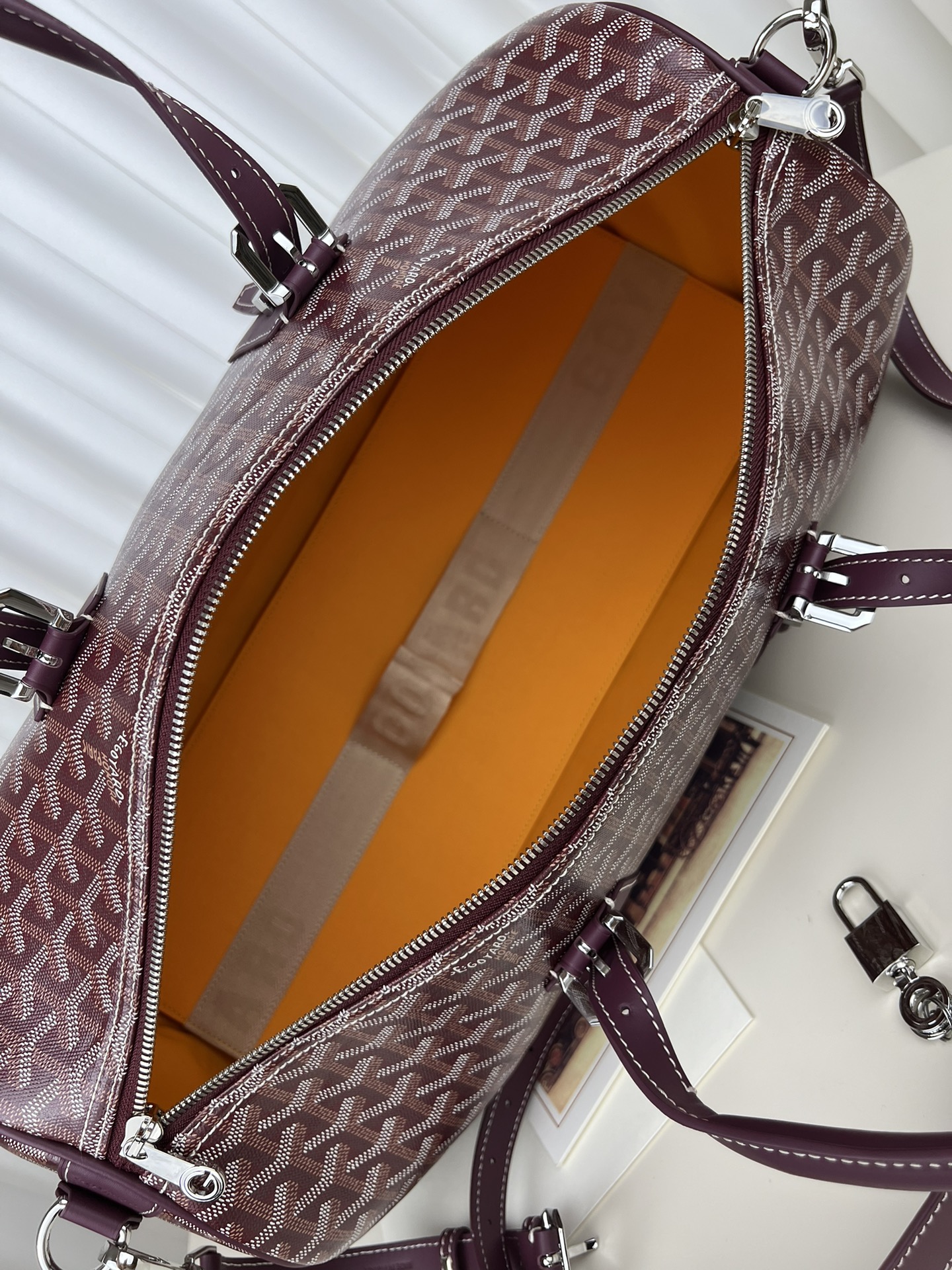 Replica Goyard Boston 45 bag Burgundy - Image 8