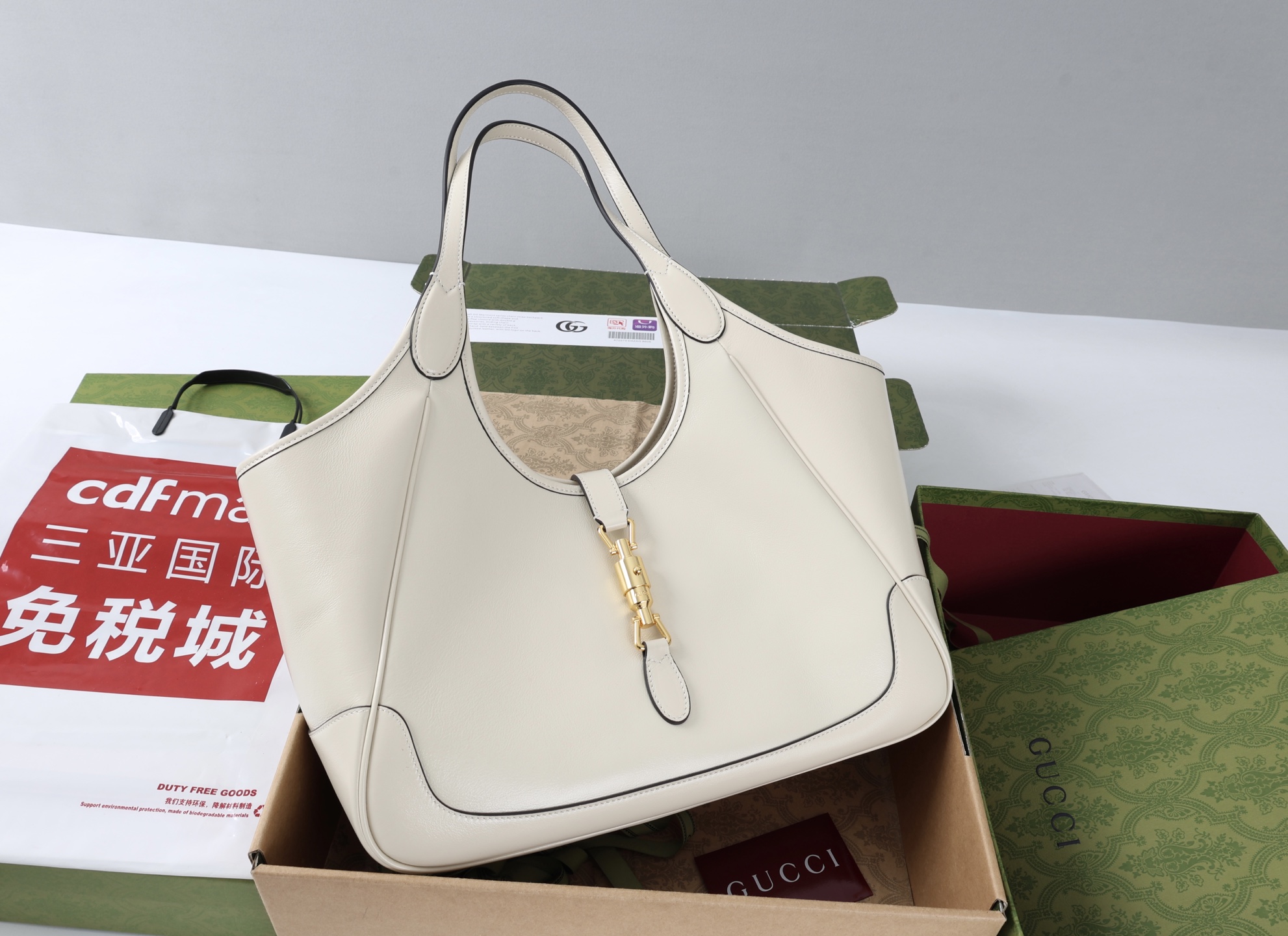 Replica GUCCI Mercato medium tote bag 866645 white leather - Image 7