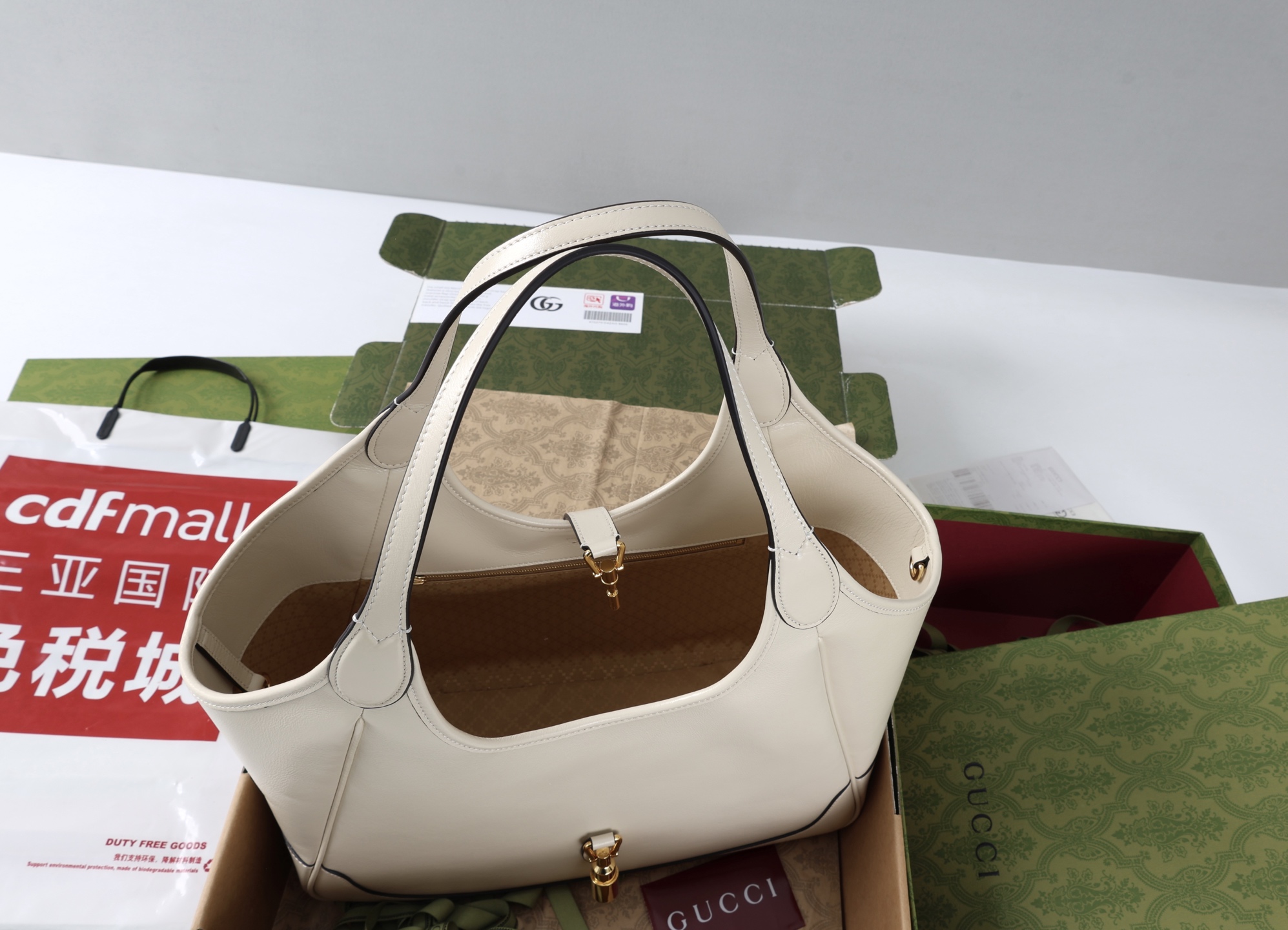 Replica GUCCI Mercato medium tote bag 866645 white leather - Image 4